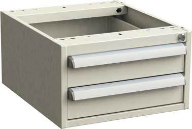 Produktbild Treston Schubladenblock 45 26 ESD 450x520x260mm hellgrau RAL 7035 2x100mm