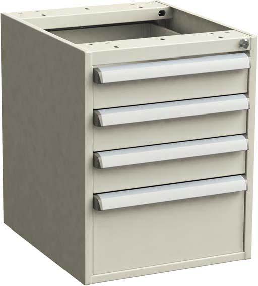 Produktbild Treston Schubladenblock 45 56 ESD 450x520x560mm hellgrau RAL 7035 3x100mm