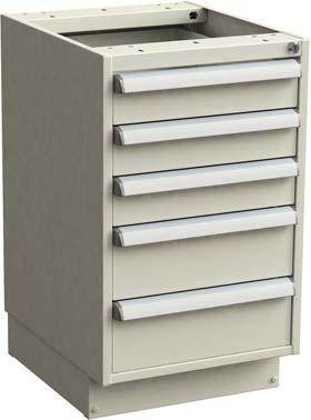 Produktbild Treston Schubladenblock 45 66 ESD 450x520x760mm hellgrau RAL 7035 3x100mm