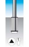 Produktbild Urbanus Edelstahl Sperrpfosten 102 Typ 4 Rundkopf Bodenhalterung zum Einbetonieren bild 3