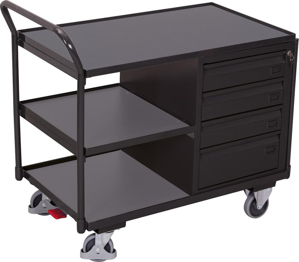 Produktbild VARIOfit Tischwagen bis 250 kg Last 1125 x625 x 1010mm in RAL 7035/7016