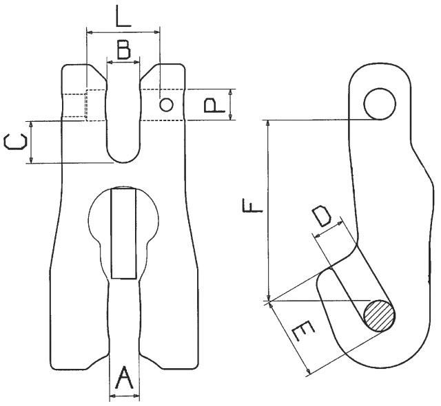 Produktbild FS Hebetechnik Verkürzungsklaue mit Sicherung GK 8 Durchmesser 6 mm Tragfähigkeit 1120 kg bild 2