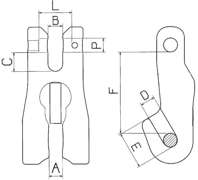 Produktbild FS Hebetechnik Verkürzungsklaue mit Sicherung GK 10 Tragfähigkeit 4000 kg Durchmesser 10 mm bild 2