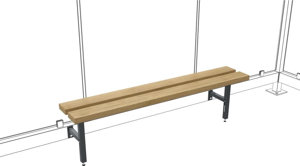 Produktbild WSM Sitzbank Modell RELAXE NATURE II 1500 x 280 mm RAL 7016