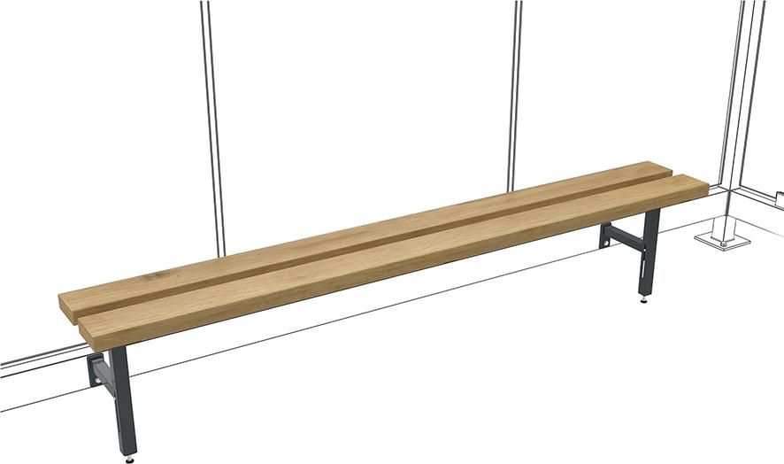 Produktbild WSM Sitzbank Modell RELAXE NATURE II 2000 x 357 x 480 mm