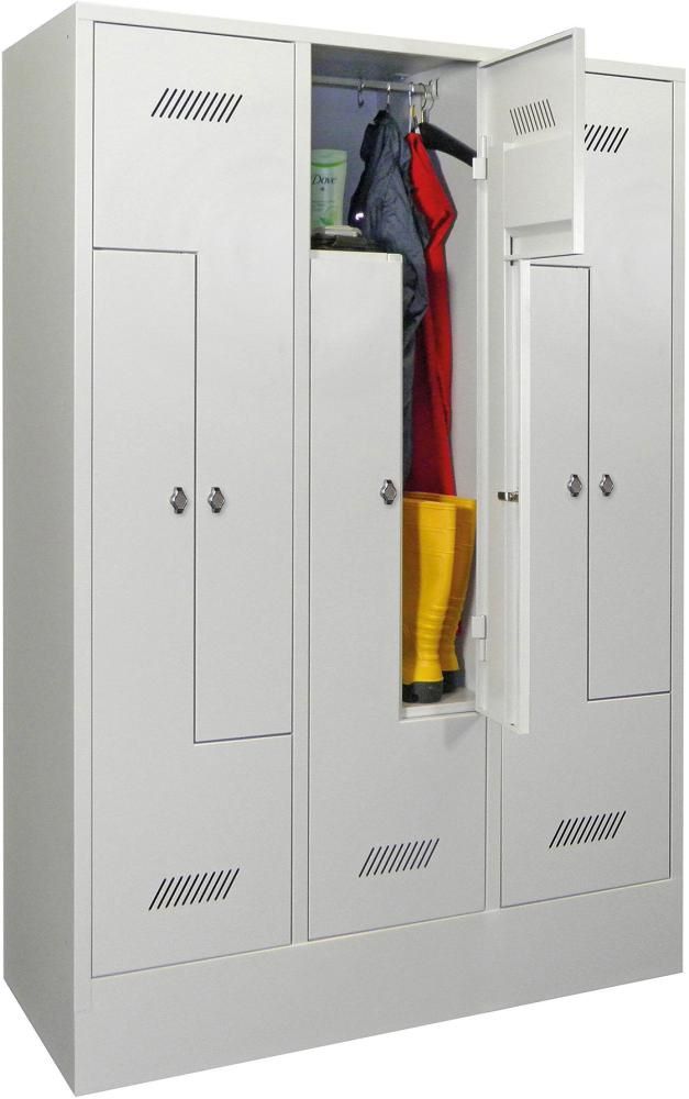 Produktbild Pavoy Garderobenschrank mit 6 Abteilen 1200 x 500 x 1850 mm RAL 7035