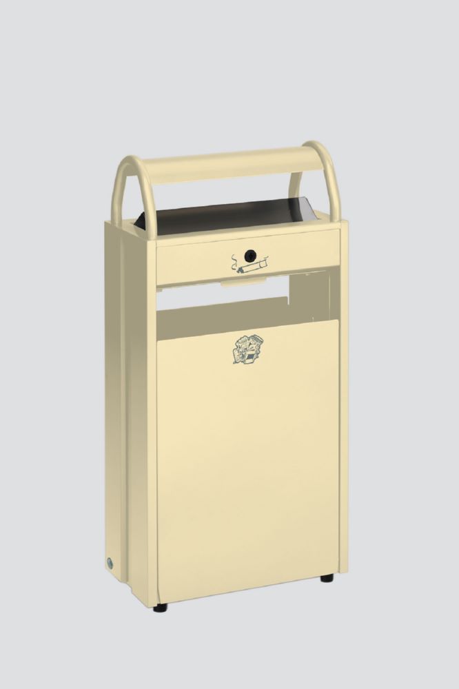 Produktbild Var Abfallbehälter mit Ascher B 48 elfenbein