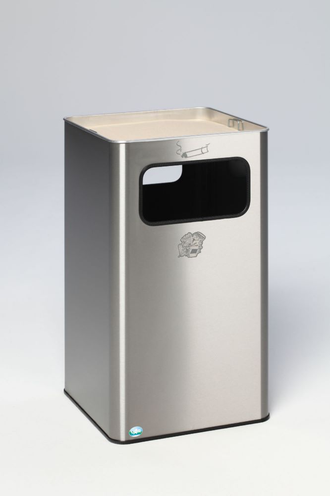 Produktbild Var Abfallsammler Ascher B 43 R Edelstahl 96 Liter