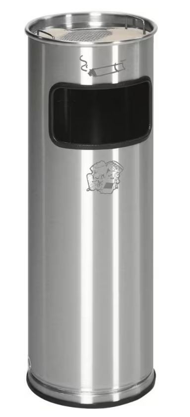 Produktbild VAR Abfallsammler Ascher H 66 Edelstahl 290 x 290 x 700 mm