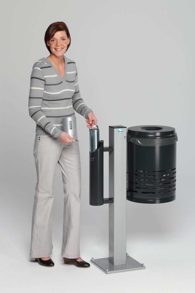 Produktbild Var Abfallsammler Ascher Kombination AG 101 Abfallkorb anthrazit bild 2