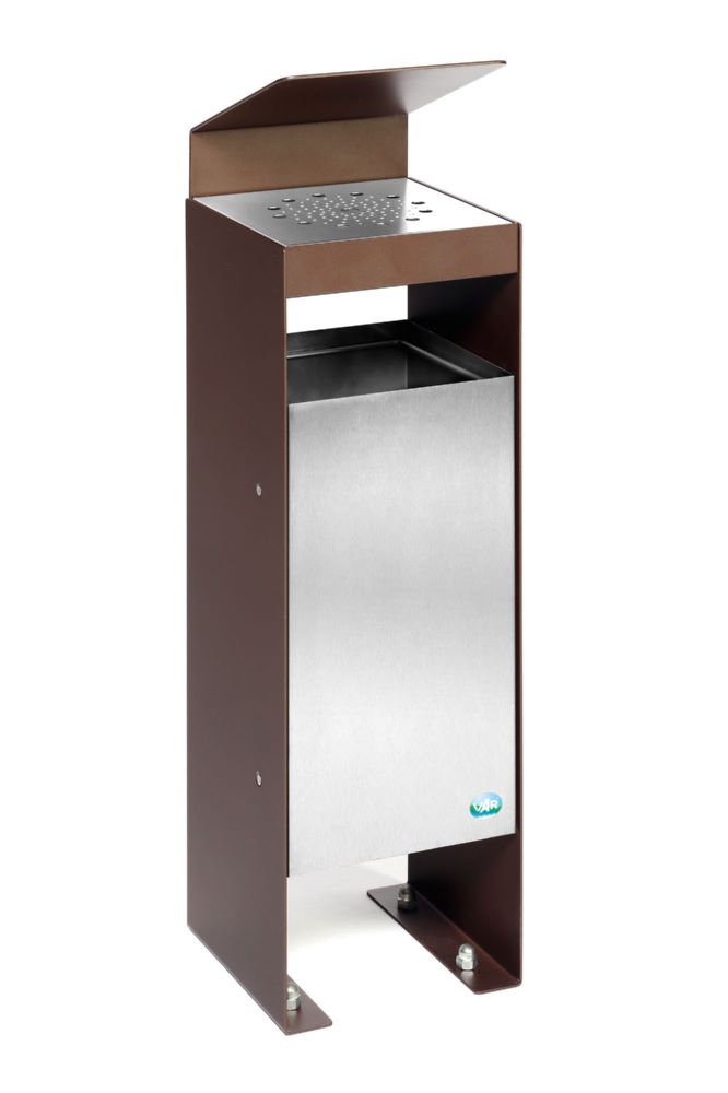 Produktbild Var Abfallsammler Ascher Q25 verzinkt mit Dach 920 x 250 x 250 mm