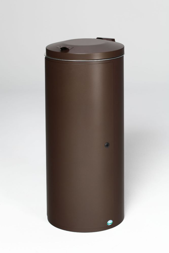 Produktbild Var Abfallsammler 120 Liter dunkelbraun mit Einflügeltür Doppelbart Schloss