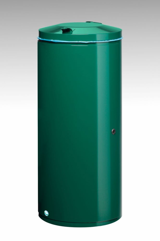 Produktbild Var Abfallsammler 120 Liter moosgrün mit Einflügeltür Doppelbart Schloss