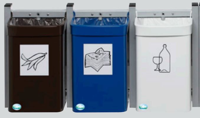 Produktbild VAR Abfallsammler Modell City Wandgerät G3 880 x 230 x 430 mm