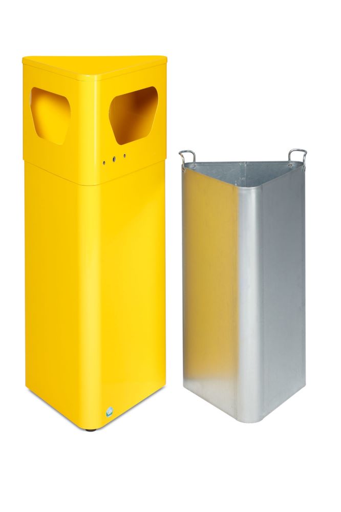 Produktbild Var Abfallsammler DE 41 verkehrsgelb verschließbar mit Inneneinsatz bild 3