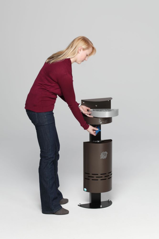 Produktbild Var Ascher Abfall Kombination H 98 dunkelbraun struktur 13 Liter bild 2