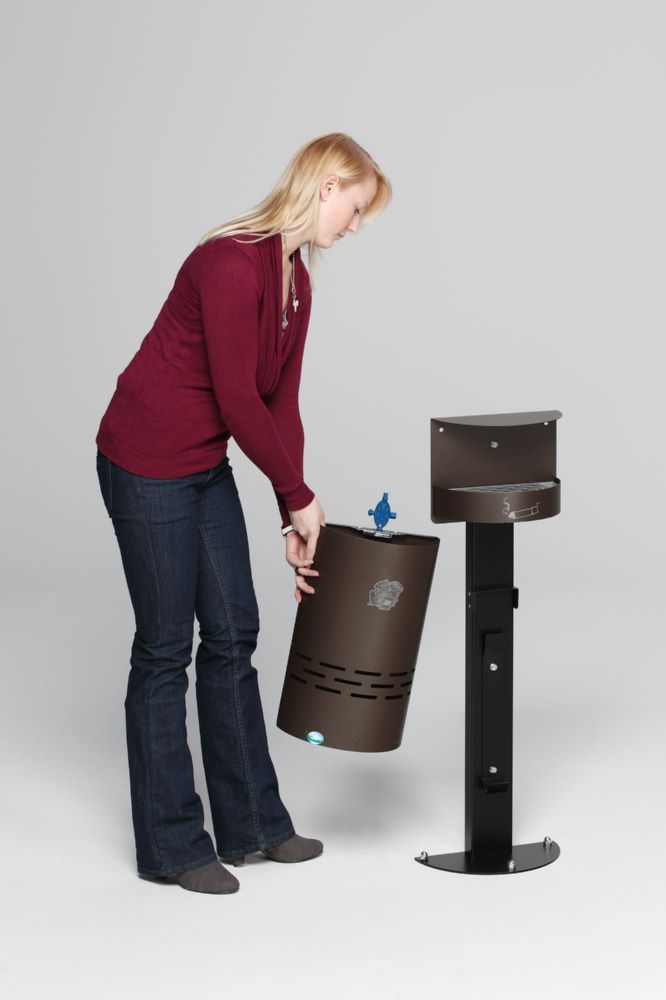 Produktbild Var Ascher Abfall Kombination H 98 dunkelbraun struktur 13 Liter bild 3