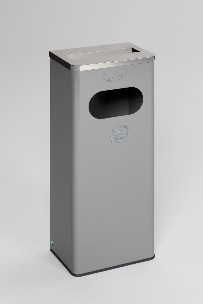 Produktbild Var Ascher Abfallsammler silber 32 Liter Abdeckung Edelstahl poliert