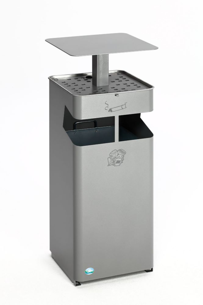 Produktbild Var Ascher Abfallsammler mit Dach B 35 silber