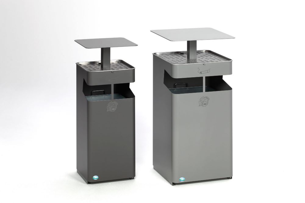 Produktbild Var Ascher Abfallsammler mit Dach B 35 eisenglimmer bild 2