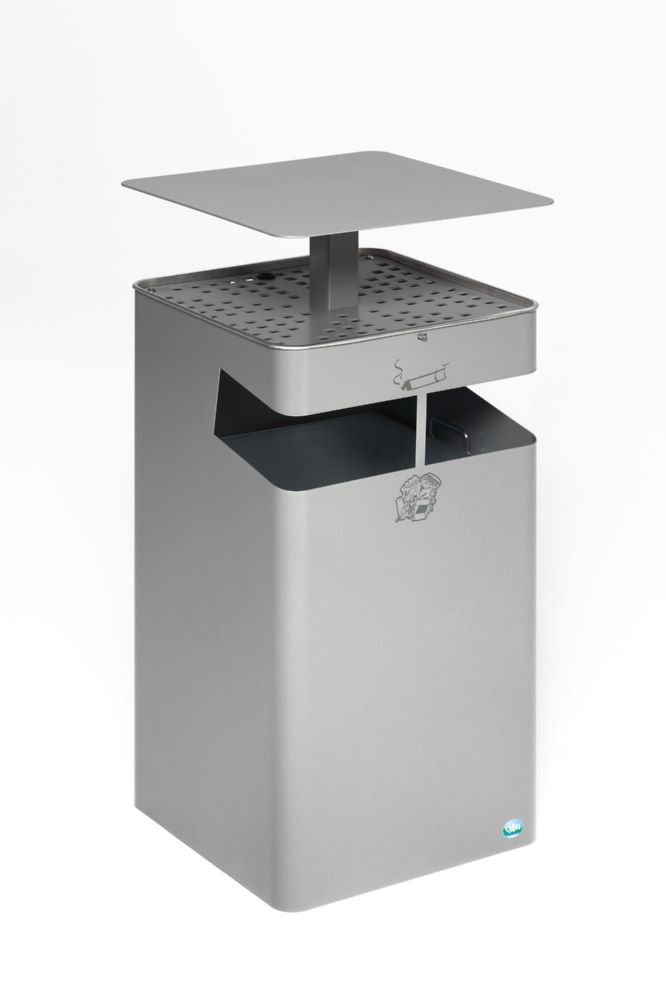Produktbild Var Ascher Abfallsammler mit Dach B 45 silber