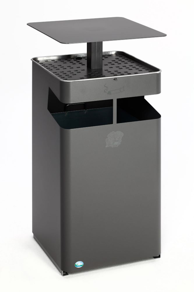 Produktbild Var Ascher Abfallsammler mit Dach B 45 eisenglimmer