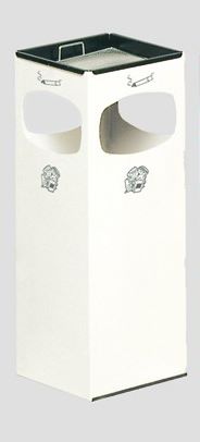 Produktbild Var Ascher Abfallsammler mit 4 fach Einwurf weiß