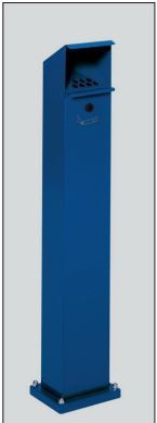 Produktbild VAR Ascher SG 124 mit Doppelschloss enzianblau 265 x 215 x 1185 mm