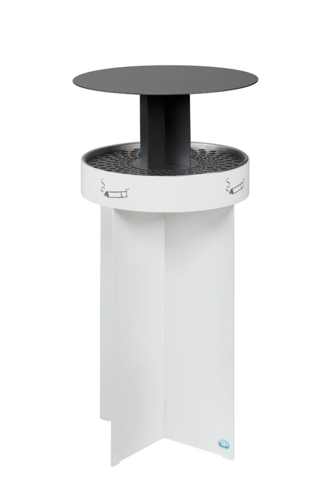 Produktbild VAR Ascher R 44 mit Schutzdach weiß Durchmesser 440 mm