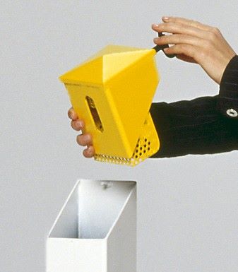 Produktbild Var Ascher Standsäule SG 105 E weiß gelb bild 4