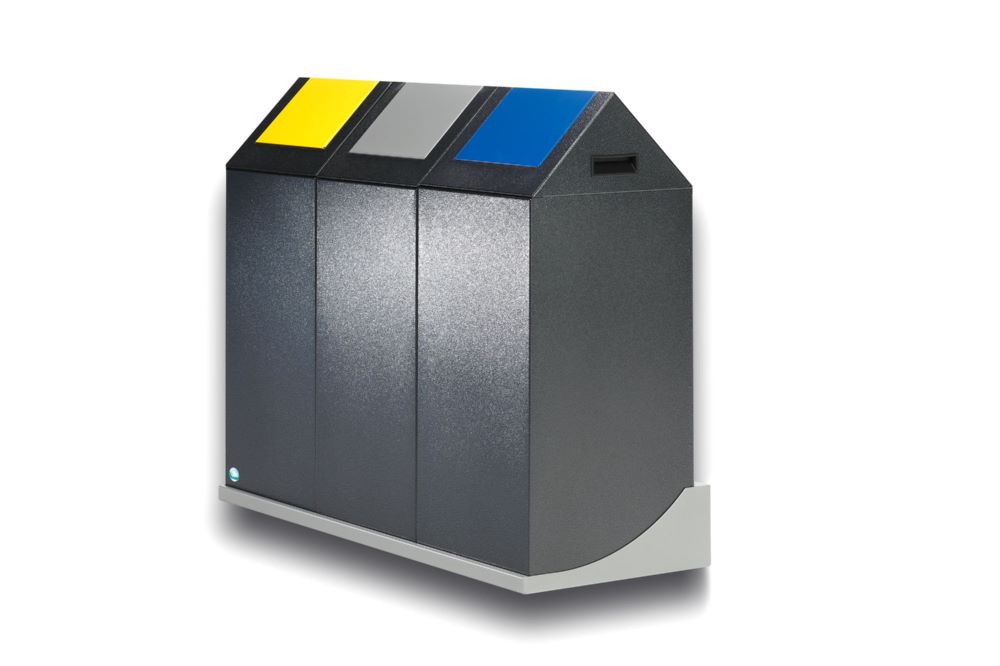 Produktbild Var Halterung Wertstoffsammler 1 fach silber 131x326x363mm bild 2