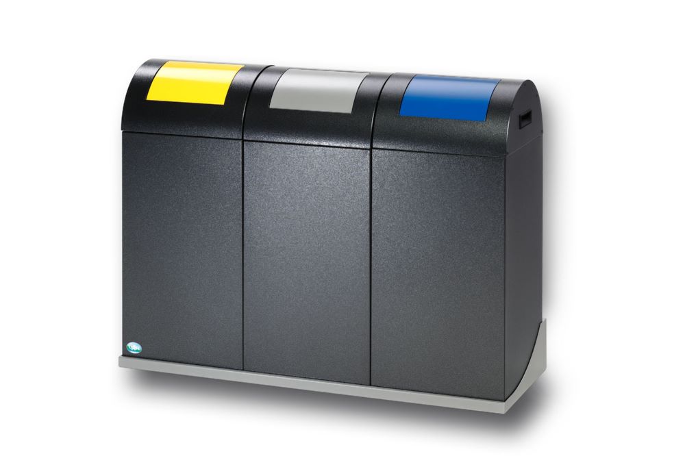 Produktbild Var Halterung Wertstoffsammler 3 fach silber 131x971x363mm