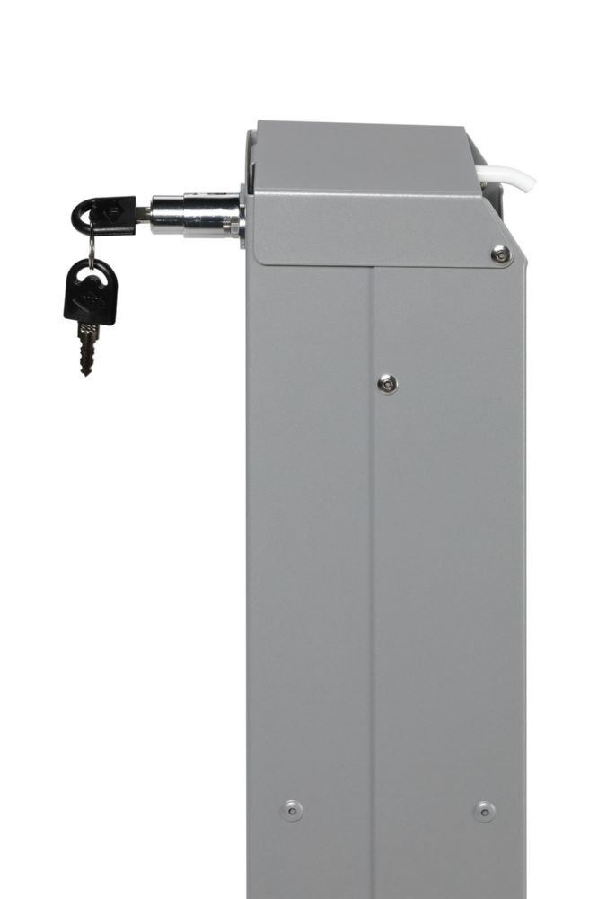 Produktbild Var Handdesinfektionsspender HDS 120 mit Pedal silber beschichtet ohne Flasche bild 4