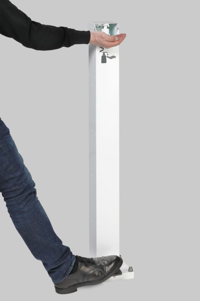 Produktbild Var Handdesinfektionsspender HDS 120 mit Pedal weiß beschichtet bild 2