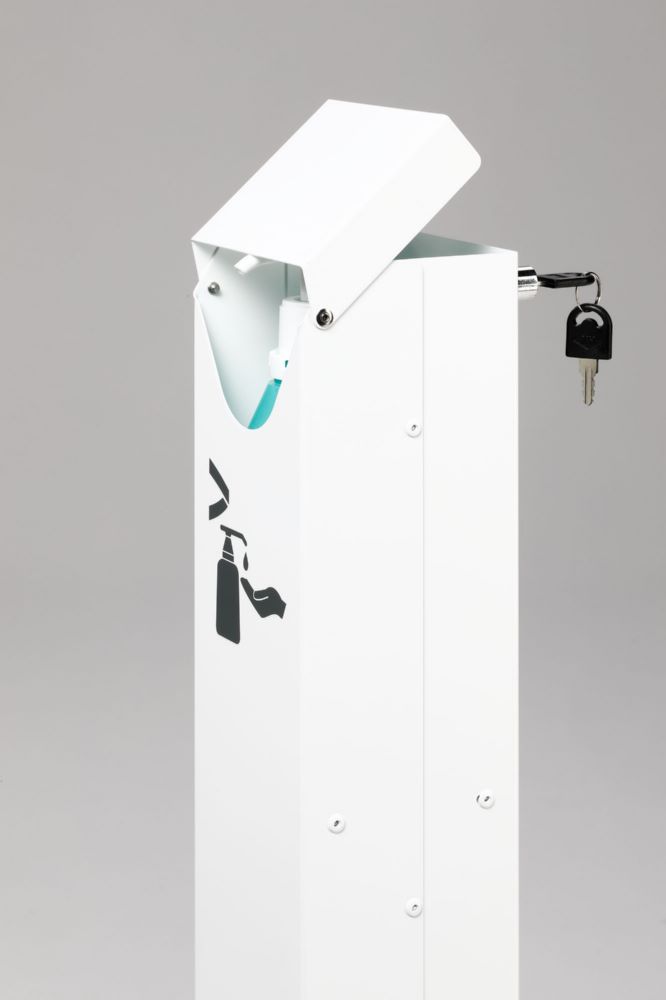 Produktbild Var Handdesinfektionsspender HDS 120 mit Pedal weiß beschichtet bild 3