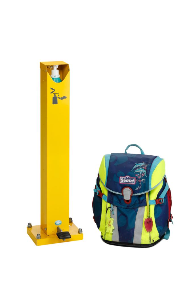 Produktbild VAR Handdesinfektionsstation 85 mit Pedal gelb