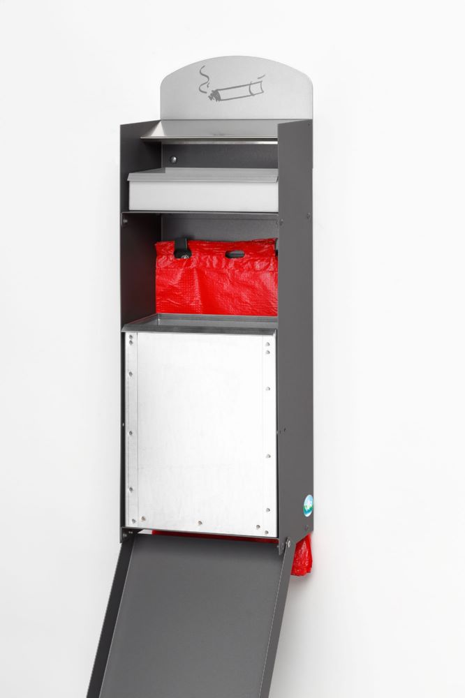 Produktbild Var Hundekotbeutelspender mit Ascher DS 4 moosgrün bild 2