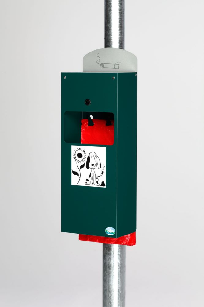 Produktbild Var Hundekotbeutelspender mit Ascher DS 4 moosgrün bild 3