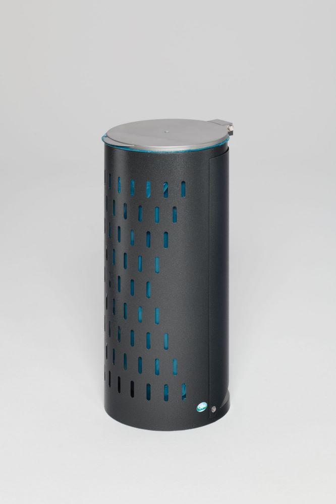 Produktbild Var Kompakt Abfallbehälter H 85 mit Klapptür antiksilber