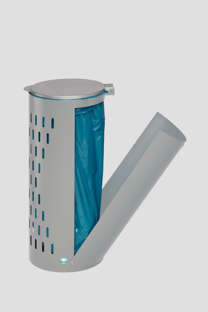 Produktbild Var Kompakt Abfallbehälter H 85 mit Klapptür silber bild 2