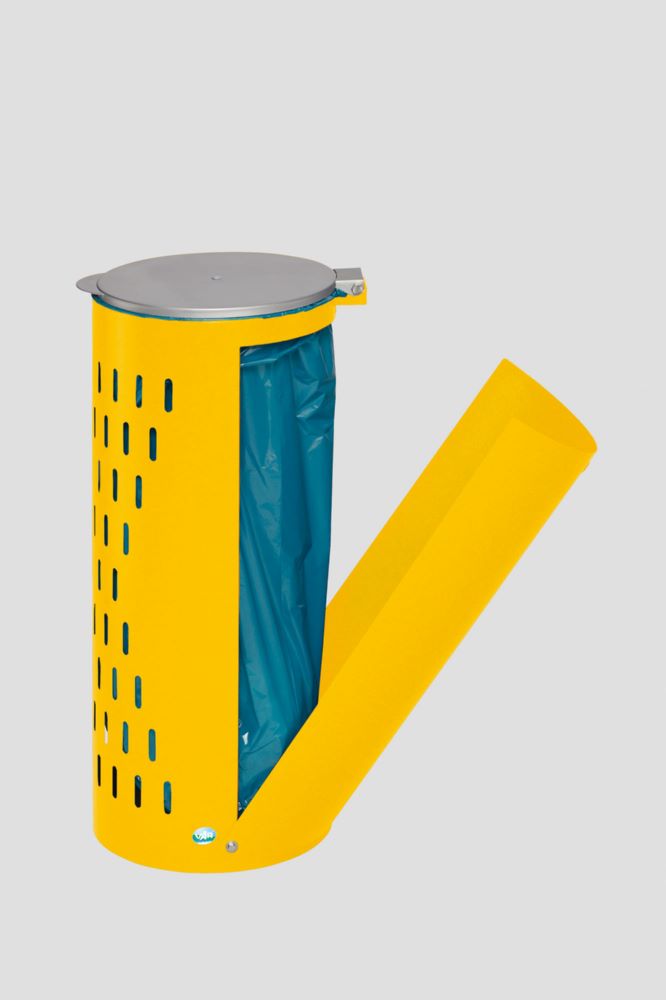 Produktbild Var Kompakt H 85 Abfallbehälter mit Klapptür gelb