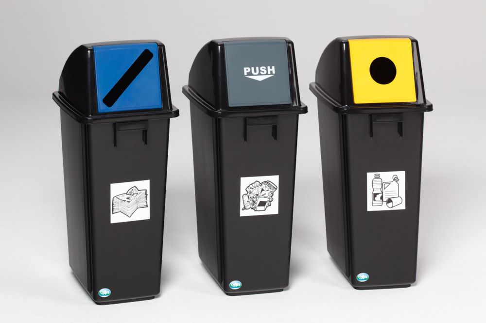 Produktbild Var KS Wertstoffsammler 58 Liter schwarz gelb bild 3