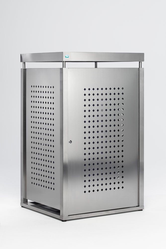 Produktbild Var Müllbehälterschrank Edelstahl für 240 Liter Mülltonnen