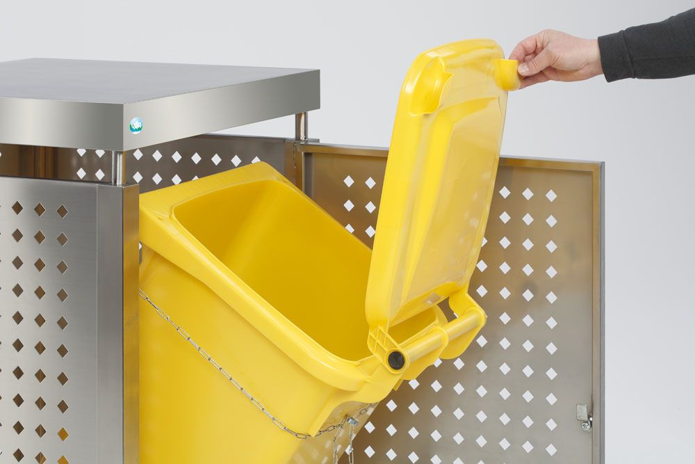 Produktbild Var Müllbehälterschrank Edelstahl für 120 Liter Mülltonnen bild 2