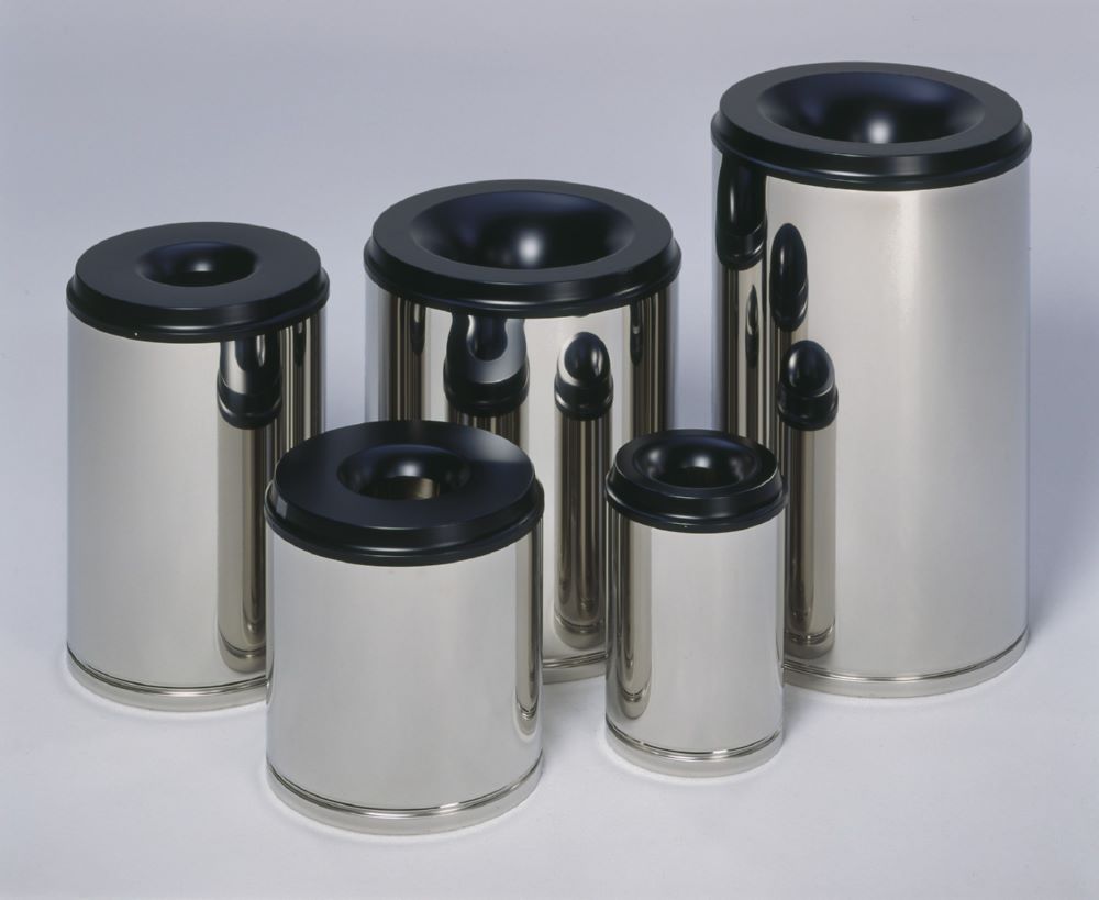 Produktbild Var Papierkorb in Edelstahl Ausführung 80 Liter Löschkopf schwarz bild 2