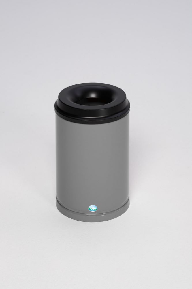 Produktbild Var Papierkorb feuersicher 15 Liter Inhalt grau schwarz