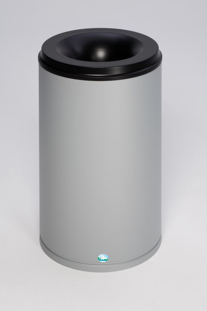 Produktbild Var Papierkorb feuersicher 110 Liter Inhalt grau schwarz