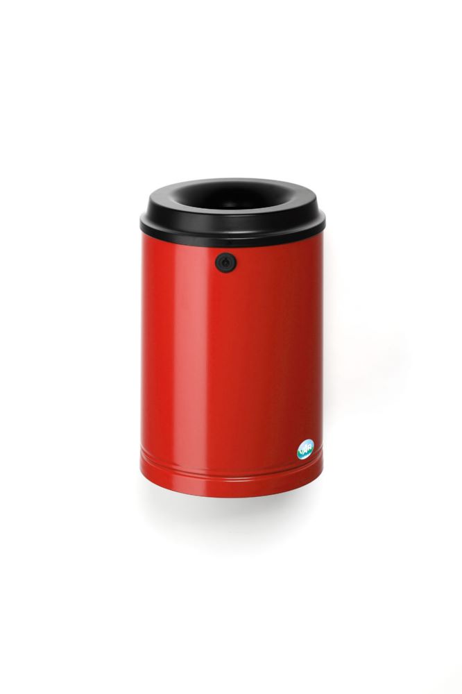 Produktbild Var Papierkorb rot 15 Liter mit Wandhalterung