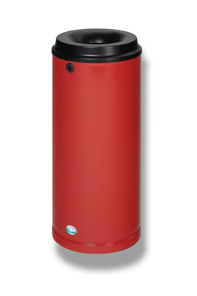 Produktbild Var Papierkorb rot 24 Liter mit Wandhalterung