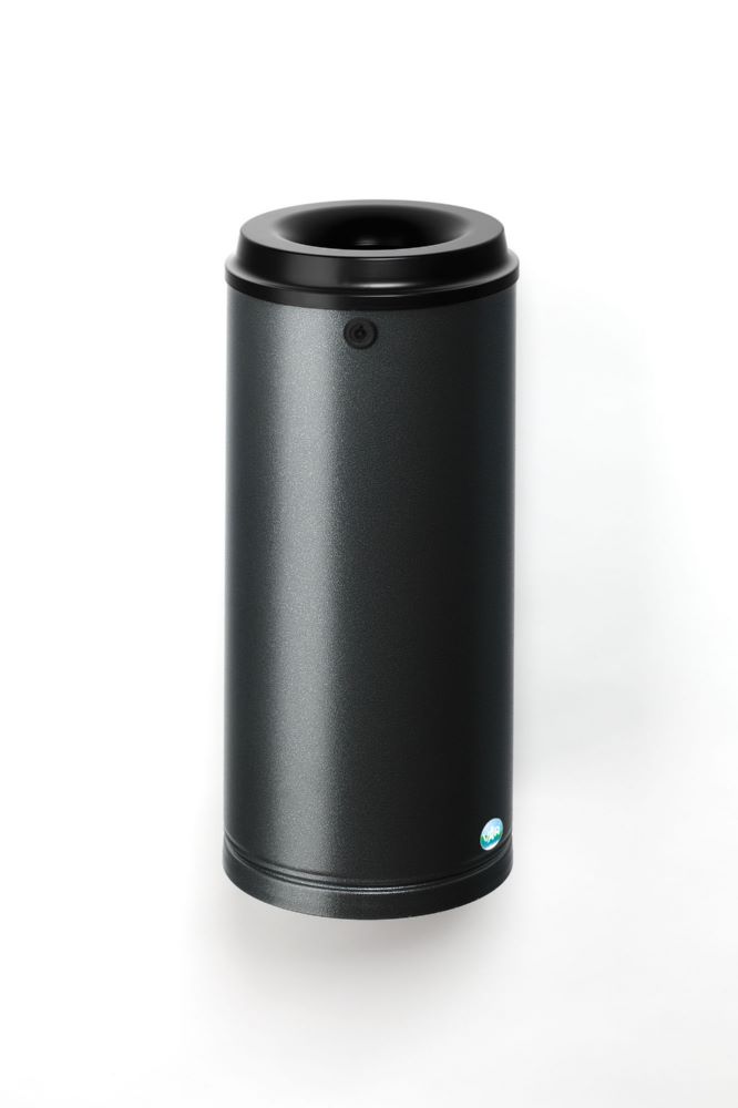 Produktbild Var Papierkorb antiksilber 24 Liter mit Wandhalterung